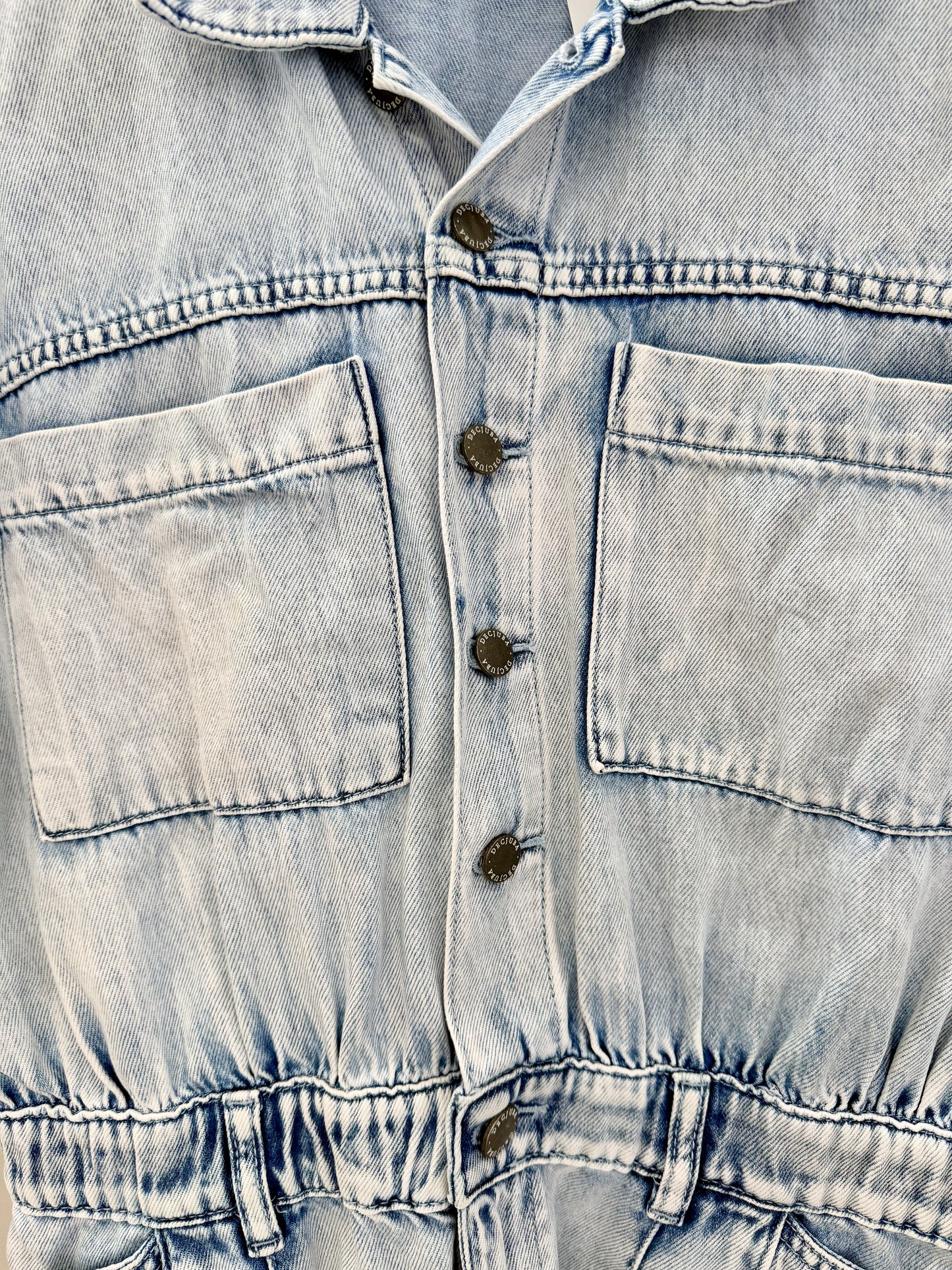 DECJUBA Blue Denim Romper/Jumpsuit