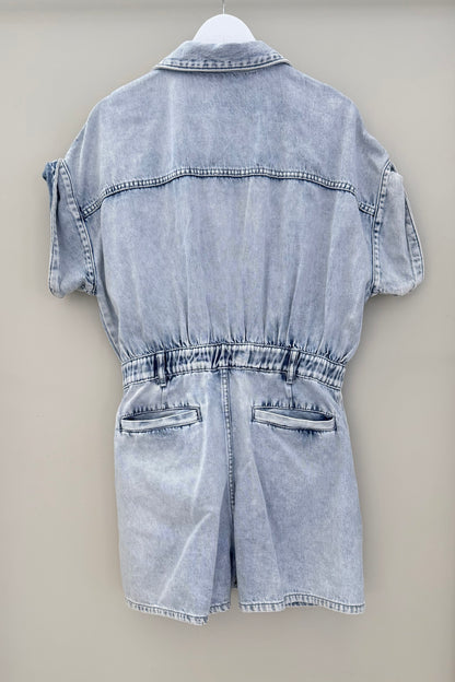 DECJUBA Blue Denim Romper/Jumpsuit