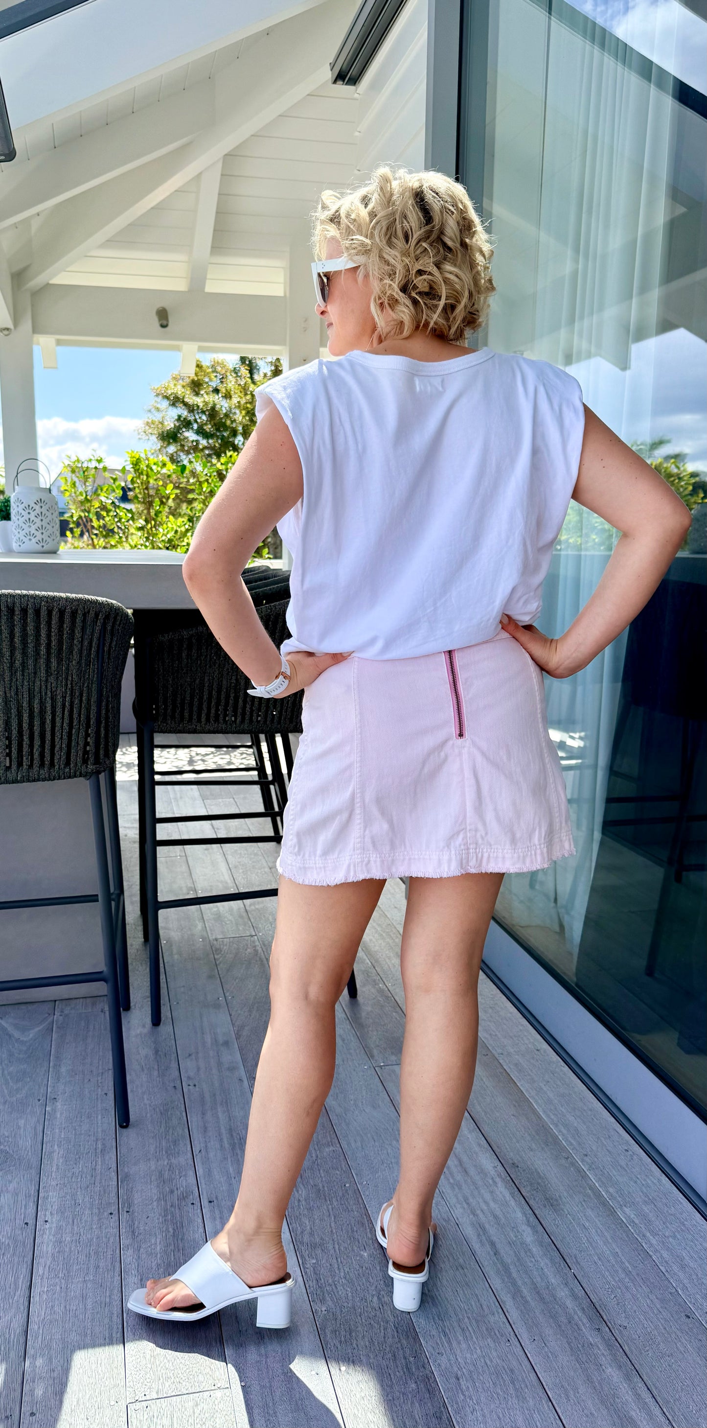 AJE Pink Mini Skirt