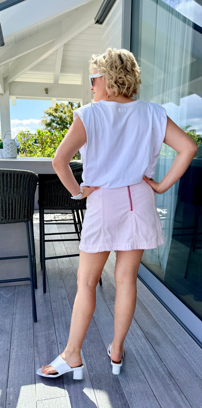 AJE Pink Mini Skirt