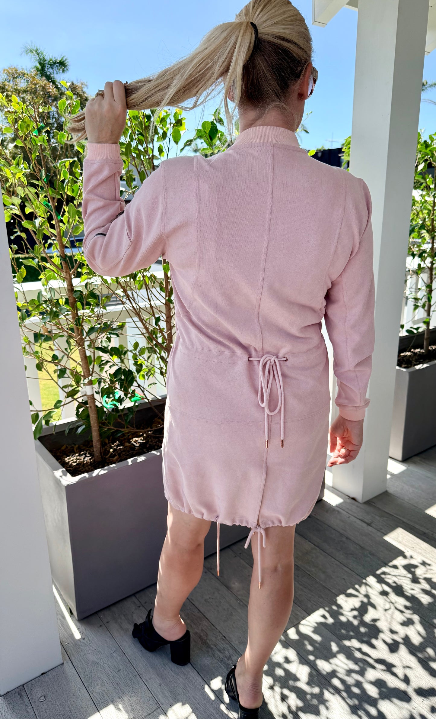 MADLY SWEETLY Pink Mini-Knee Length Dress
