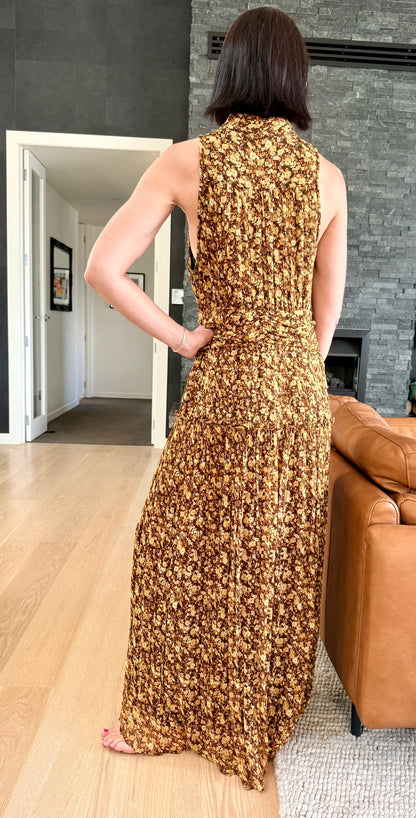 SHONA JOY Brown Floral Maxi Dress