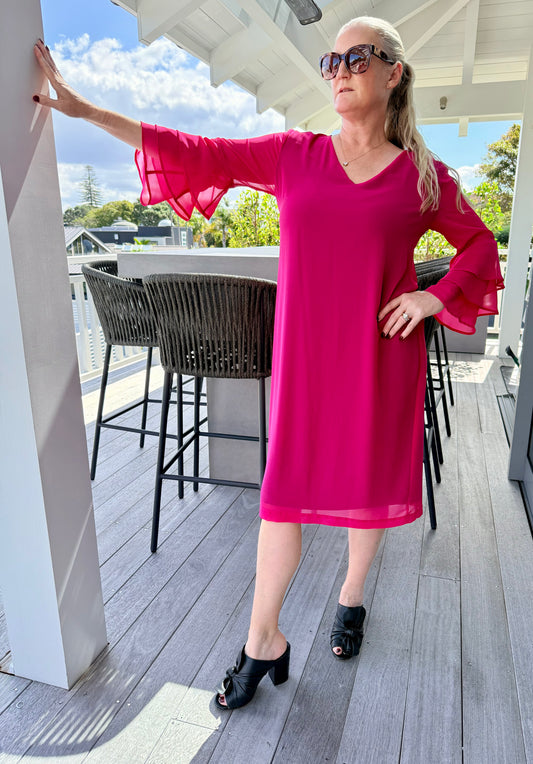 REPERTOIRE Pink Midi Length Dress
