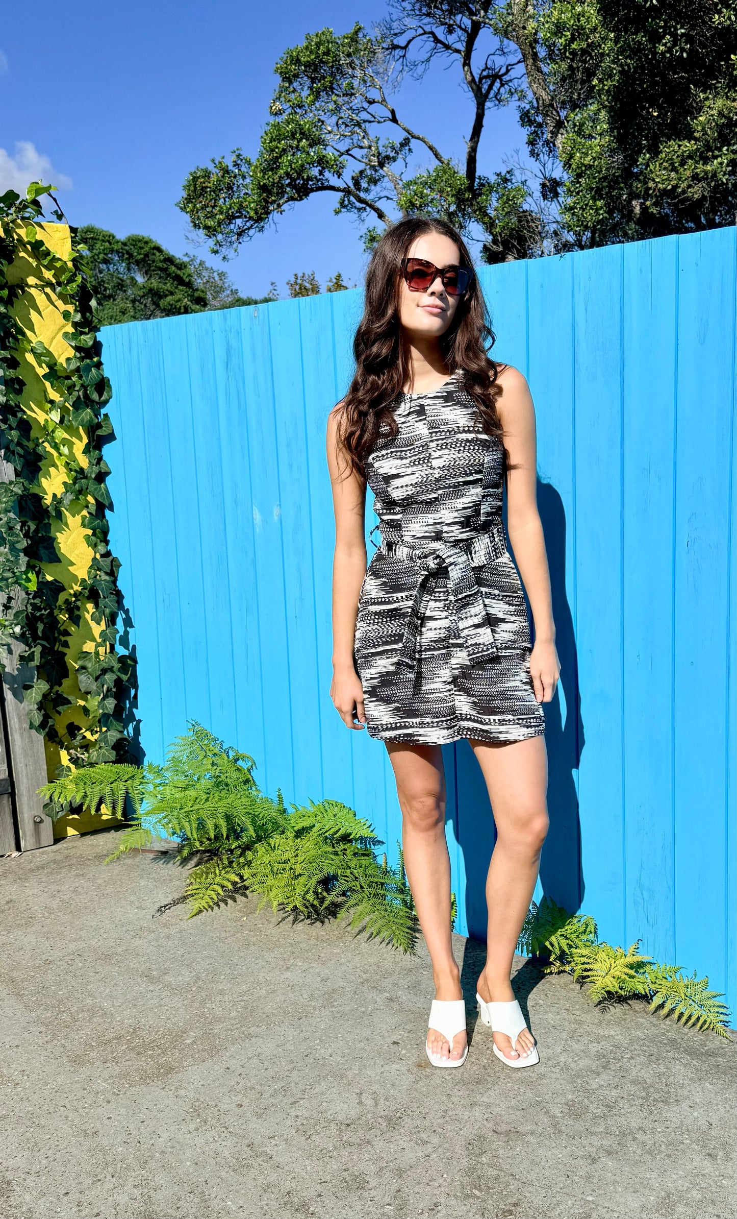 RUBY Black/White Mini Dress