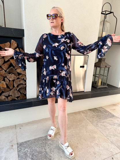 TRELISE COOPER (COOP) Blue Floral Knee Dress