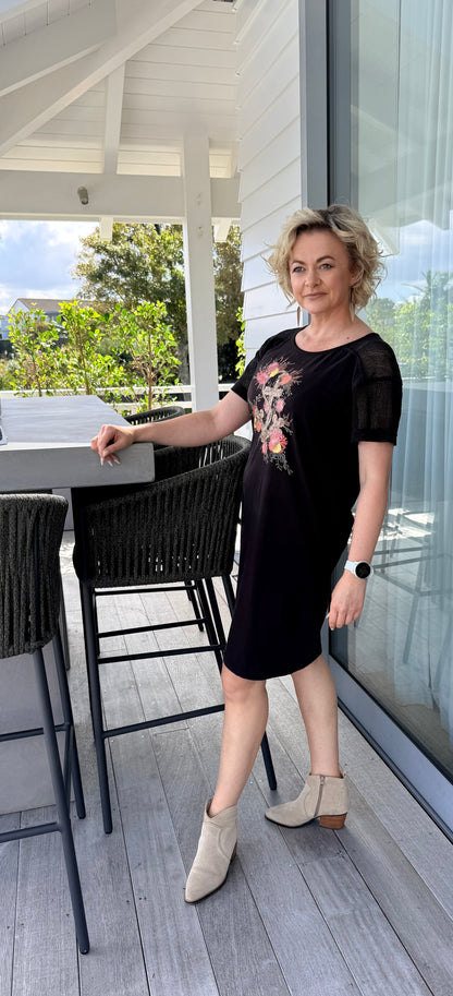 KATE SYLVESTER Black Knee Length Dress