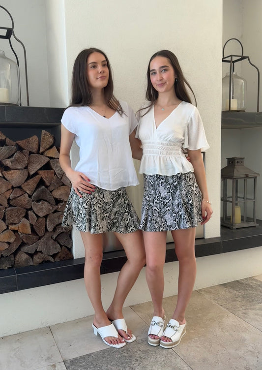 RUBY Black/White Mini Skirt
