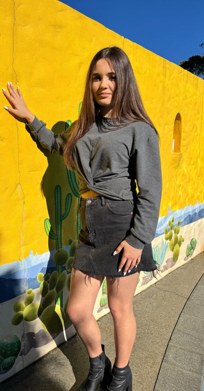 TOPSHOP Moto Black Mini Skirt