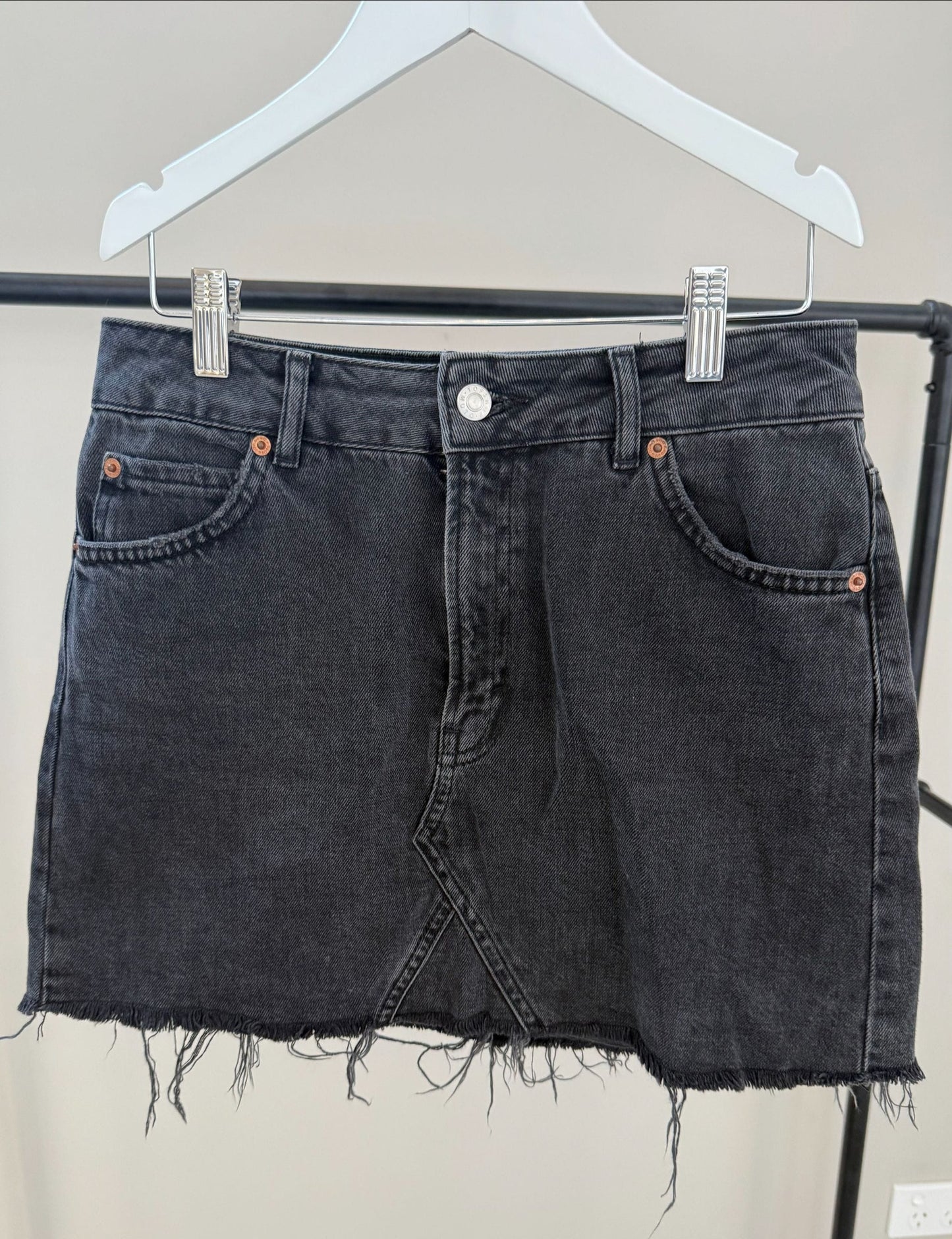 TOPSHOP Moto Black Mini Skirt