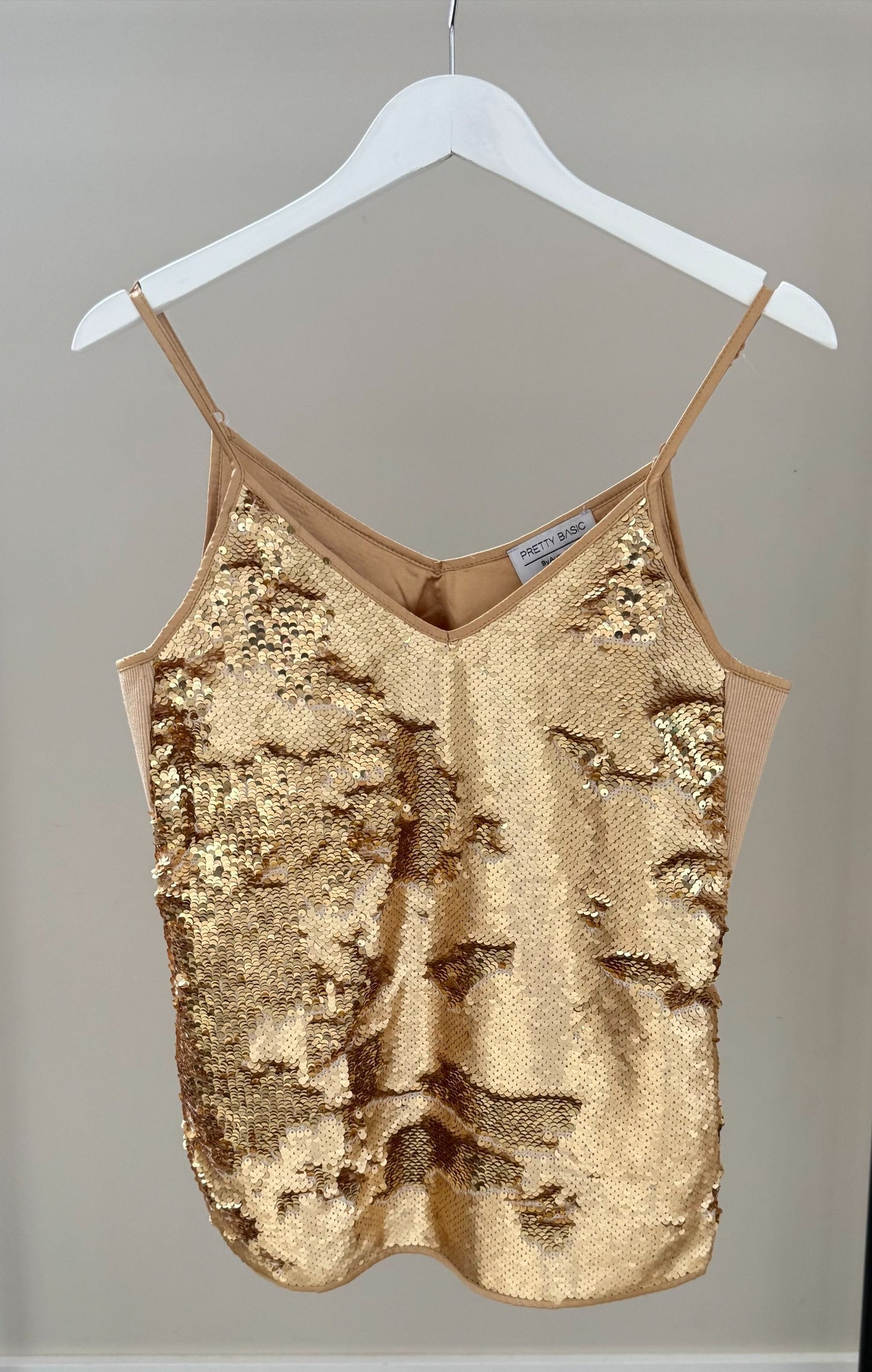 AUGUSTINE Gold Sequin Tank Top